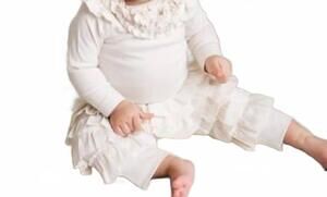 NEW LEMON LOVES LAYETTE newborn and baby girls ella pants in eggnog beige